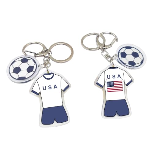 YVJCJV 2026 World Cup Soccer Keychain - United States World