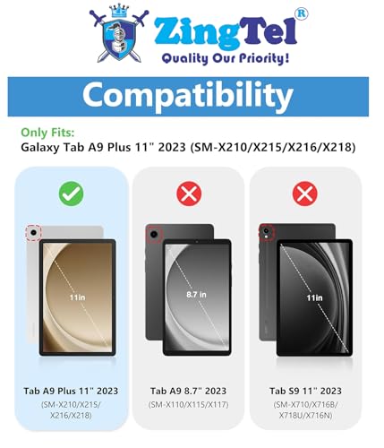 Image of Screen Guard Designed For Samsung Galaxy Tab A9 Plus 11 Inch Nano Fiber Tempered Glass Screen Protector Flexible, HammerProof & Shatterproof Tablet