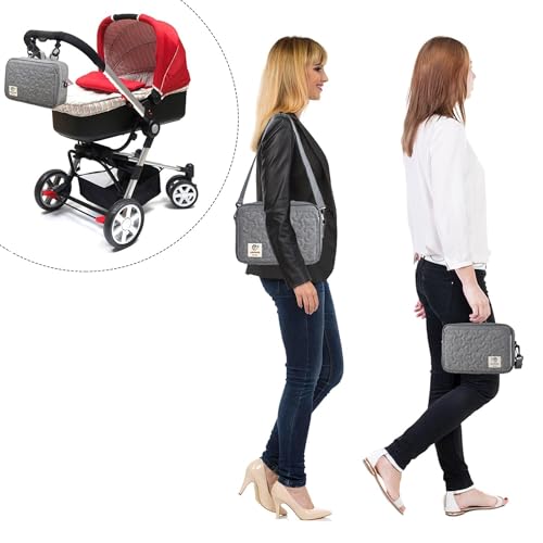 Kinderwagen Organizer Kleiner. Tasche für Kinderwagen, Wickeltasche Kinderwagen und Kinderwagen, Mehrzwecktasche als Krankenhaus-Tasche für feuchttücher Baby transporttasche mit Mutterschaftstasche