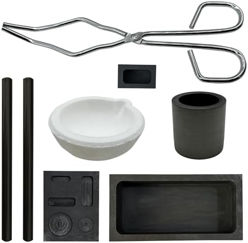 Graphit Tiegel Kit – Quarztiegel, Zange, Graphitformen, Zum Schmelzen Von Gold, Silber & Co.