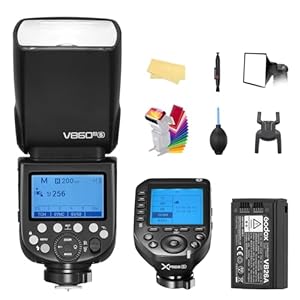Godox V860III-S Camera Flash Speedlite,1/8000s HSS TTL 2.4G GN60 5300K Modeling Light with Li-ion Battery Compatible for Sony DSLR Cameras & Godox XProII-S Wireless Flash Trigger Transmitter