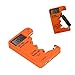 Battery Tester, Universal Battery Checker Capacity Small Battery Testers Meter Digital Display Tool for AAA AA C D 6F22 9V 1.5V Button Cell Household Batteries (Orange)