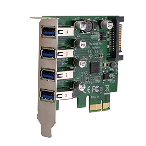 ChenYang 4 Port PCI-E 1X to 4 USB 3.0 HUB PCI Express Expansion Card Adapter with 80/120mm PCI-E Slot Bracket - Thumbnail 7