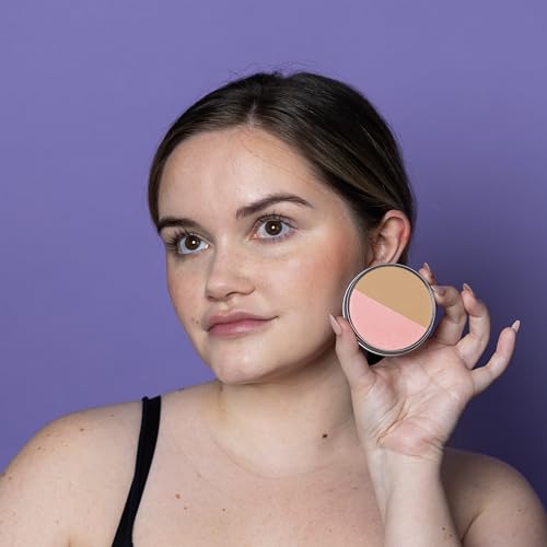Cheekbone Balance Fair Blush/Bronzer, Talc-Free Multi-Use Compact with a Soft-Matte Finish, Buildable, Skin-Loving Formula with Organic Jojoba Oil, Eco-Conscious, Vegan & Cruelty-Free, 0.38 oz.