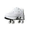 KUXUAN Rolschaatsen Vrouw/Kinderen/Meisjes, 2-in-1 Multifunctionele Schoenen, Verstelbare Quad Rolschaatsen Laarzen…