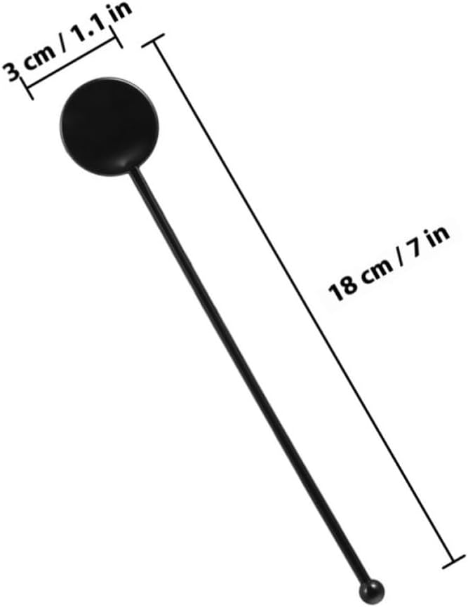 150pcs Reusable Black Plastic Drink Stirrer Sticks for Coffee and Cocktails, Smooth Stirring and Better Grip, for Parties and Family Gatherings