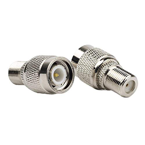 Eagles 2PCS TNC Male to F Female Jack Connector Coaxial Coax Adapter - TV Female Jack for Antennas, LAN Devices, Coaxial Cable, External Antenna
