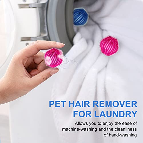Pet Hair Remover For Laundry, 12 Pcs Reusable Washing Balls, Remove Pet Hair On Clothes #TOP1