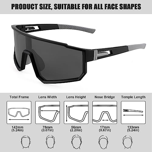 Karsaer Polarized Cycling Riding Glasses Sports Sunglasses Men Women for Moutain Baseball MTB Bicycle B5094 4 413CU2HSpwL