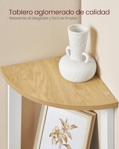 Estantería de esquina para aprovechar rincones pequeños con 4 estantes LLS034Y70 7