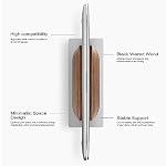 UPERGO Vertical Laptop Stand, Minimalist Wood Holder for MacBook, Walnut - Image 2