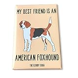 American Foxhound Dog Magnet Handmade Pet Portrait Gifts and Decor