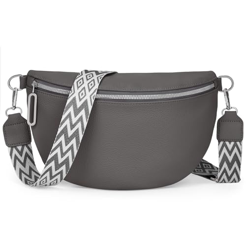 GSenhui Bauchtasche Damen Groß Umhängetasche Frauen Crossbody Bag Veganes Leder Gürteltasche Klein Handtasche für Reisen Wandern