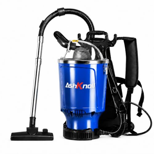1400W 6 Quart Commercial Backpack Vacuum Cleaner for Stairs, Carpet, Floors