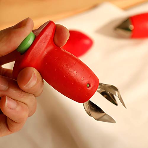 Honorall Descascador de morango Slicer Stem Remover Corer para Morangos Tomates Caqui Cereja