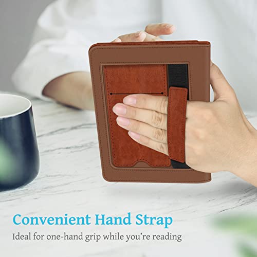 Fintie Stand Case For All-New Kindle (11Th Generation, 2022 Release) Model No. C2V2L3 - Premium Pu Leather Sleeve Cover With Card Slot And Hand Strap (Not Fit Paperwhite Or Oasis), Vintage Brown #TOP5