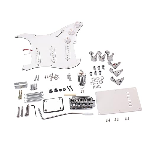 VICASKY Diy Electric Guitar Building Kit Gp502 White Full Accessory Package No Soldering 3-way Switch