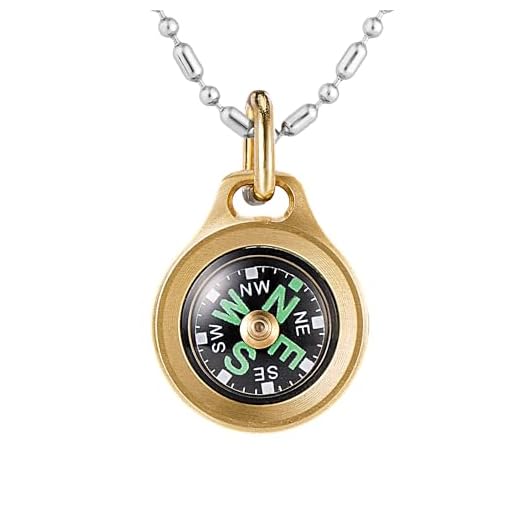 MecArmy Bússola de nível de titânio/latão, bússola de sobrevivência em forma de lágrima, bússola impermeável IPX5 para caminhada, bússola portátil fácil de reconhecer direção (latão)