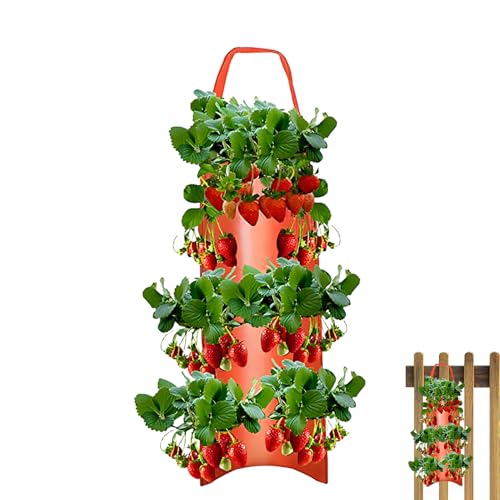 Fyrdyn Hängbare Pflanztaschen - Pflanztopf für Erdbeeren zum...