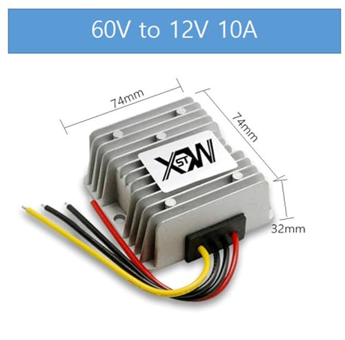 Convertidor de voltaje de 24V 36V 48V 72V a 12V 10A para batería reductor 3