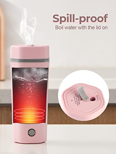 balbali Chaleira elétrica portátil para viagens - Pequena garrafa térmica/garrafa de aquecimento/gar