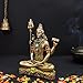 The Advitya Lord Shiva Idol Shiv Padmasana Sitting Adiyogi Resin Statue| Bholenath/Shankar Ji/Mahadev Murti for Puja Home Decor Office Pooja Decorative Showpiece Gift 5.5 Inch (Golden)