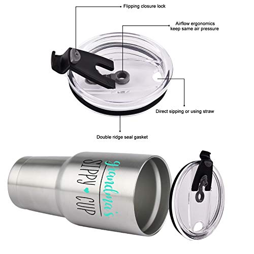 Gingprous Grandma's Sippy Cup Travel Mug Tumbler Birthday Christmas Gifts For Grandma Grandmother Mom Mother's Day Thanksgiving Day, 30 Oz Funny Insulated Stainless Steel Tumbler #TOP3