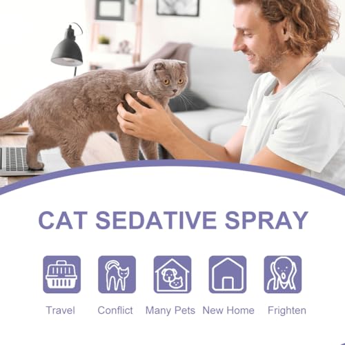 Cerioll Pheromone Katzen, Beruhigungsmittel Für Katzen, 60ml Calming Spray, Pet Calming Spray, Anti Stress, Wirkt Schnell & Effektiv Gegen Stress, Alternative Zu Beruhigungstabletten