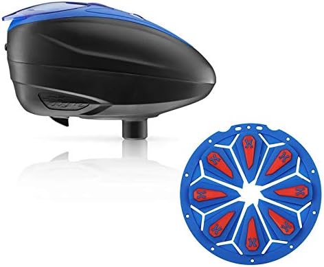 Dye LT-R Electronic Paintball Loader - Blue with HK Army Epic Speed Feed (Blue with Patriot Epic Speed Feed)