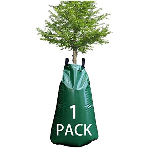 1 Pack Tree Watering Bag, 20 Gallon Slow Release Watering Bag for Trees, Premium PVC Shrub Watering Bag with Heavy Duty Zipper, Sturdy Reusable Drip Irrigation Bag Cover