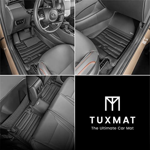 Tuxmat - For Hyundai Santa Cruz 2022-2024 Models - Custom Car Mats - Maximum Coverage, All Weather, Laser Measured - This Full Set Includes 1St And 2Nd Rows #TOP1