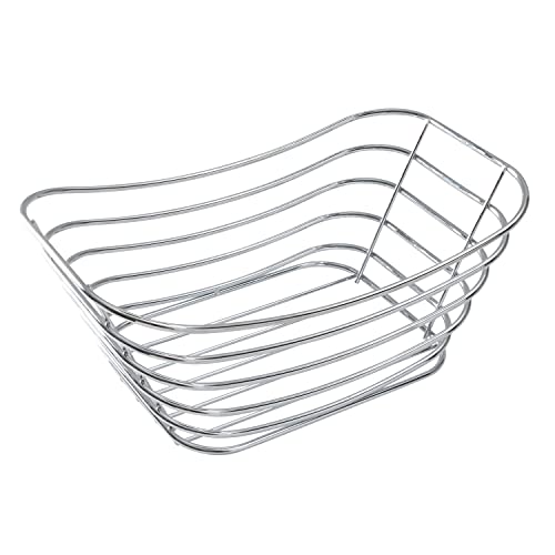Simplify Wire Towel Basket| Dimensions: 12.1" x 7.5" x 5.1"| Bathroom | Bathroom Storage | Wire Construction | Chrome by Simplify - Image 3