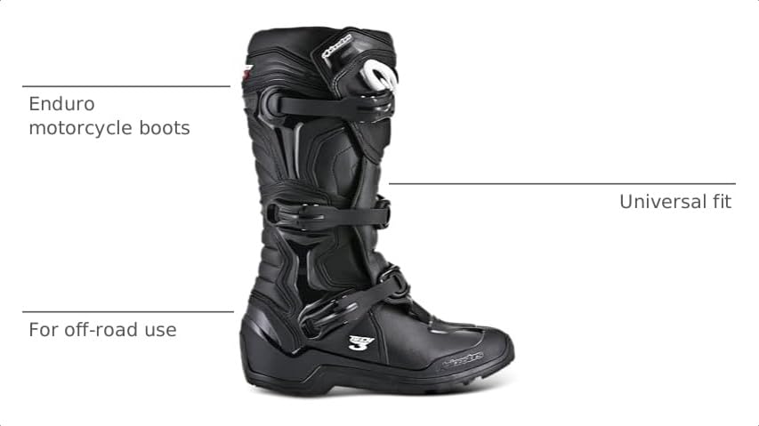 Image of Alpinestars Tech 3 Enduro Motorcycle Boots, High-Performance Motocross Protection, Durable Design with Advanced Grip, CE-Certified Off-Road Comfort & Safety
