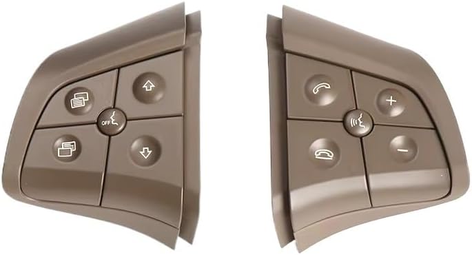 Steering Wheel Switch Button Car Multi-Function Steering Wheel Switch Button Kit Control Key for Benz W164 W245 W251 ML GL 400 450 2006-2009(Model B Beige)