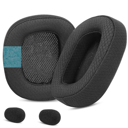 G935 G430 - Kit de espuma de repuesto para auriculares Logitech G935/G430/G431/G432/G433/G332 - Tejido suave, comodidad mejorada y diseño reductor de ruido