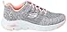 Skechers Women's Arch Fit Comfy Wave Sneaker, Gray Knit Pink Trim Grey, 7