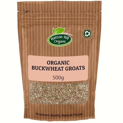 Organic Buckwheat Groats 500g by Hatton Hill Organic | Perfect for Porridge Salads Soups & Baking