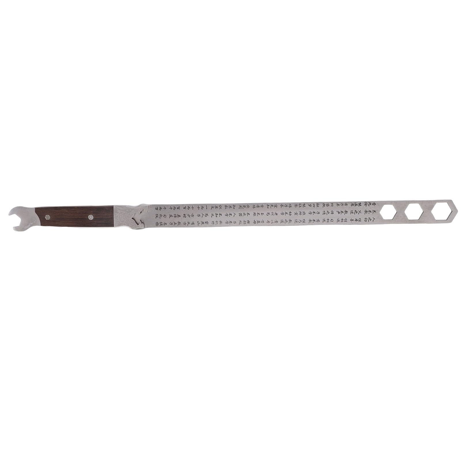 Righello in Metallo, Righello in Acciaio Inossidabile con Manico in Tiglio, Strumento di Misurazione da 30 Cm per Architetti e Ingegneri