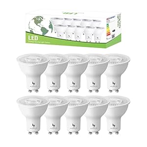 GU10 LED Bulbs, Warm White 3000K GU10 Bulb 6W 350LM, 50W Halogen Equivalent, Non-dimmable Spot Light Bulb, 120° Beam…