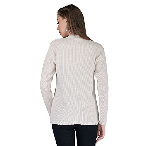 Image of Lady Willington Women Woolen V-Neck Self Design Cardigan Heavy Daffodil Fabric Cardigan Winter Wear Pure Wool Cardigans for Women Sweaters Long Cotty Fully Warm Cardigan Free Sizes