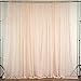 Tableclothsfactory 10FT Fire Retardant Blush Sheer Voil Curtain Panel Backdrop - Premium Collection