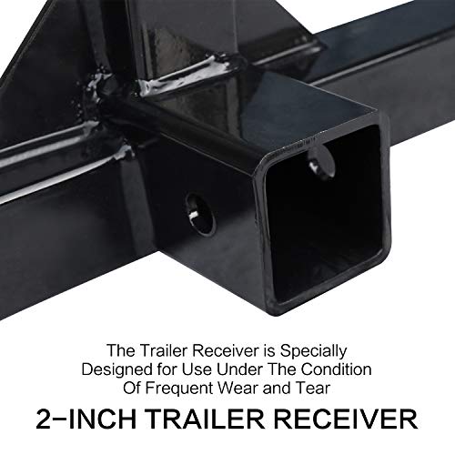 Ebesttech 3 Point 2 Inch Receiver Trailer Hitch Heavy Duty Steel Category 1 Tractor Tow Hitch Drawbar Adapter For Kubota, Bx, Lm25H, Wlm Tractor, Nortrac, Yanmar, Kioti, Cat 5000Lbs Capacity #TOP6