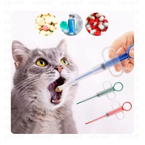 Seringa Aplicadora de Remédios Comprimidos para Cachorro Gato Pet Alimentador Reutilizável, Medicame