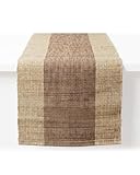 GleeNflux Table Runner, Ramie Table Runner for Dining Table, Natural Woven Linen Texture, Farmhouse Boho Table Decor for Kitchen & Dining Room, Housewarming Gift