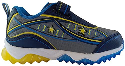 Nickelodeon Boy's Paw Patrol Chase and Marshall Light Up Sneakers (Navy/Yellow, Numeric_9)4