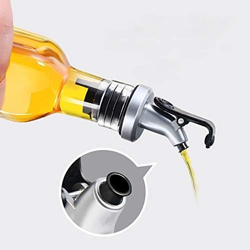 Stainless Steel Spice Jars Set - Condiment Pots for Oil and Vinegar, Cooking Dispenser, Glass Storage Bottles - Kitchen Tool for Seasonings and Sauces