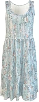 Yeenily Zomerjurk Dames Mouwloze V-Hals Casual Jurken Elegante Tank
