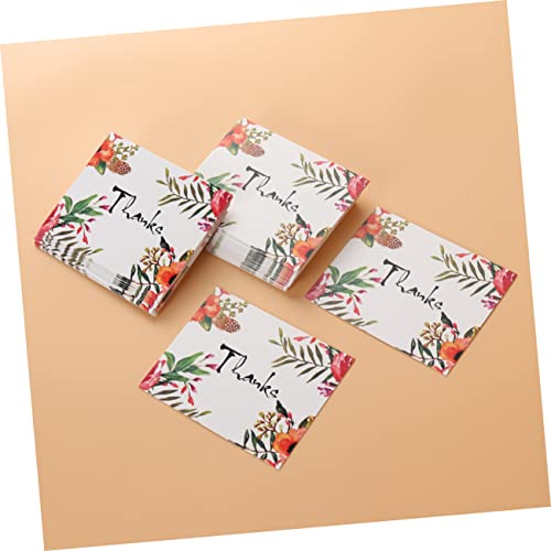 Tofficu 50 peças cartão de desejo cartão de flores de massagem cartões de agradecimento cartões de f