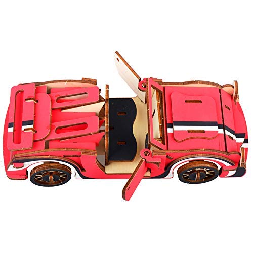 8.5 Inch 3D Wood Sports Car Puzzle For Kids (Perfect Wood Puzzle Gift For Children), 54 Puzzle Pieces #TOP4