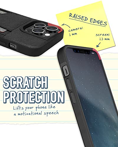 Smartish Iphone 13 Pro Wallet Case - Wallet Slayer Vol. 2 [Slim + Protective] Credit Card Holder With Kickstand - Black Tie Affair #TOP4